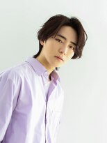 ガリカ 博多(Gallica)&nbsp;【Gallica】爽やかセンターパートマッシュ/黒髮メンズウルフ