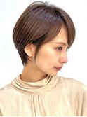 30代40代大人女性/前髪ありショートボブ/ショートヘア/髪質改善