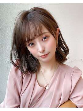 アフロート ディル(AFLOAT D'L) 大人かわいい 2wayバング グレージュ くびれヘア 髪質改善