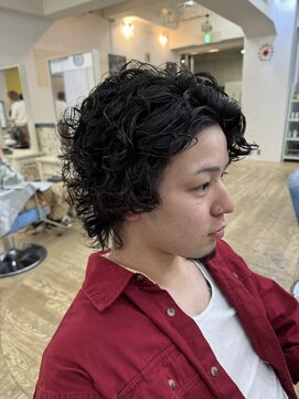 バイブアンドアネックス(VIBE & ANNEX) メンズウルフロング×スパイラルパーマ