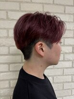 アッシュ 稲田堤店(Ash) ボルドーピンク×センターパート