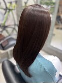 ロングスタイルピンクベージュカラー
