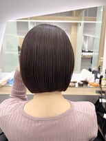 クシュ 本川越店(kusyu...)&nbsp;イメチェンホワイトブロンド外ハネボブ美髪ワイドバング韓国黒髪