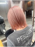 裾カラー×ペールピンク×ペールオレンジ