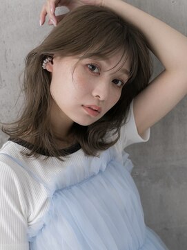 イメチェン/ホワイトブロンド/外ハネボブ/ワイドバング/仙台67