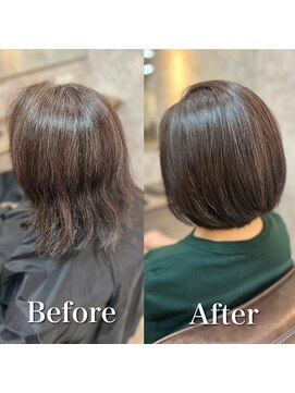 ファン 竹ノ塚店(F.U.N) 白髪ぼかし(ボブ)白髪キレイにマイナス10歳