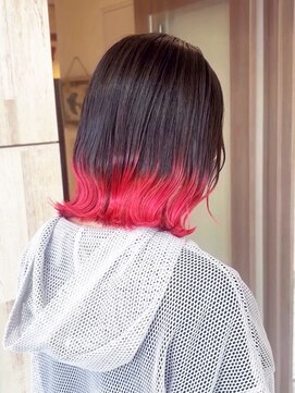 派手髪/グラデーションカラー/裾カラー/推しカラー/仙台/広瀬通