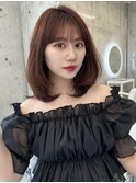 ワインレッド ミディアムレイヤーカット【肥田亜沙美】