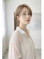 ゲイン(Gain)&nbsp;艶カット×白髪ぼかし×艶ベージュ