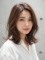 フルショウ 苦楽園店(FURUSHO)&nbsp;ココアブラウン/ウォームブラウン/韓国巻きミディアムレイヤー