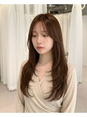 大人気オシャレレイヤーロング＋シースルーバング