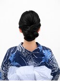浴衣の夏祭りヘアセット