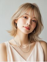 ロッソ 大橋店(Rosso) 明るめベージュのくびれボブ【大橋】