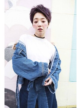 ヘアデザイン ソラ(Sola) ストリートショート短髪マニッシュヘア 無造作斜めバング