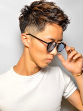 ワンワンオー バーバーショップ 博多店(@110 BARBER SHOP) ワイルドツーブロックワイルドアップバングネープレス