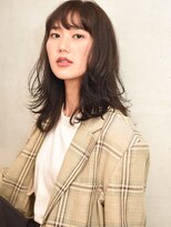 スノッブリコ(snob rico)&nbsp;ミディアムウルフスタイルx　ベージュカラー