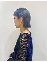 ノーム(norm)&nbsp;くすみブルー×ボブ