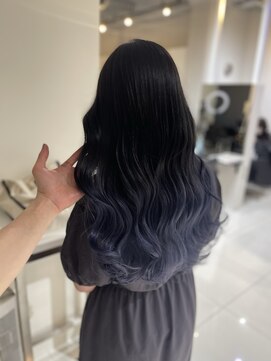 アライブ ハラジュク(ALIVE harajuku) ブルーシルバーグラデーションカラーryota