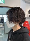 波巻きパーマ×メンズマッシュウルフ