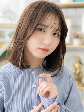 カバーヘア ブリス 志木南口駅前店(COVER HAIR bliss) 大人ガーリーイヤリングカラー透けバングTb2志木20代30代40代