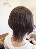 大人可愛いミディアムウルフカット　30代、40代に♪