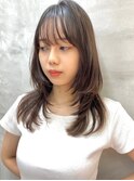『韓国ヘア』顔周りレイヤーカット ブリーチなし 西田大樹