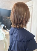 福山人気Caary超話題髪質改善酸性ストレート冬ベージュ20代30代