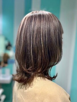 マティーナ ヘアー 池袋(Matina hair) 【ウルフ×ハイライト×ベージュカラー】20代30代40代50代