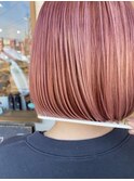 ボブスタイルピンク