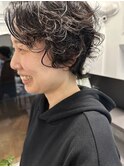 【白岩】ショートウルフ×ニュアンスパーマ