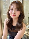 韓国風巻きフェミニンロング×メルティカラー×美髪×横浜