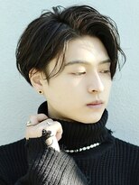 リップス 表参道店(LIPPS)&nbsp;スーツ短髪ツーブロック束感モテる黒髪シークレットパーマ流行