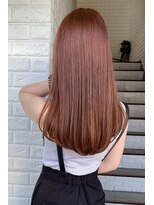 アミ 江坂(amie) ブリーチなしチェリーブラウン髪質改善縮毛矯正酸性ストレート