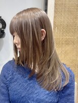 ★ハイトーンダブルカラーミルクティーグレージュピンクベージュ