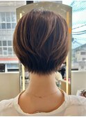 上品◎丸みショートボブ/ブラウン髪質改善20代～50代本厚木