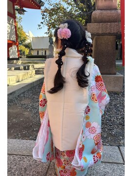 ディーバ(diva) 七五三ヘア/玉ねぎヘア/3歳ヘアセット/編みおろし/京橋着付け