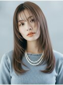 小顔レイヤー/セミロング/20代 30代 40代◎前髪ありベージュ赤羽