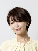 【白髪ぼかしハイライト】感動イノアカラー×大人ショートヘア
