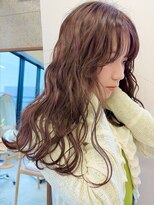 シロ 大名2号店(SiLO) coral brown◯ツヤ感ウェーブヘア