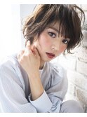 大人キレイなショートボブ・イメチェン・クセ毛・ミセス