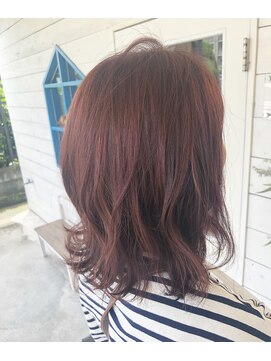 ヒマワリ(HIMAWARI) ボブ 外ハネ ビンク ローズピンク