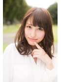 フェミニンミディアムヘア