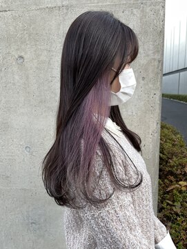 アクアオモテサンドウ(ACQUA omotesando) ＊インナーカラーラベンダーピンク×ブリーチなし透明感カラー