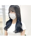ブルーブラック×韓国風レイヤー