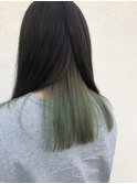 インナーカラー☆グリーン