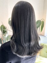 アンダーバーホワイト 広島 本通店(_WHITE)&nbsp;☆くびレイヤー 黒髪 顔まわりカット黒髪アッシュブラウン