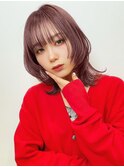 外ハネウルフ フェイスレイヤー ピンクバイオレットt1130