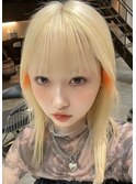 イヤリングカラーダブルカラーインナーカラーケアブリーチ