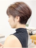 40代50代60代ひし形くびれクールショート小顔オリーブグレージュ