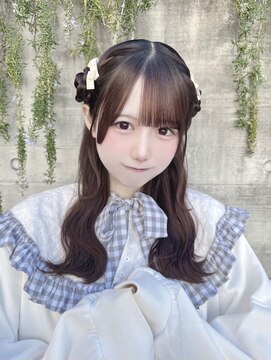 カシュカシュ 表参道(cache cache) ひつじヘアアイドルヘアヘアアレンジロングヘアアイドル前髪